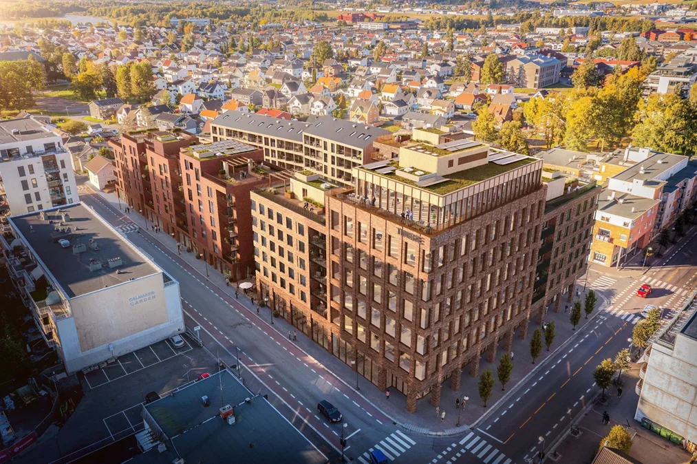 Oversikt over Timbre-kvartalet i Lillestrøm